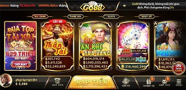 Tải game bài đổi thưởng GO88 nhiều người chơi nhất